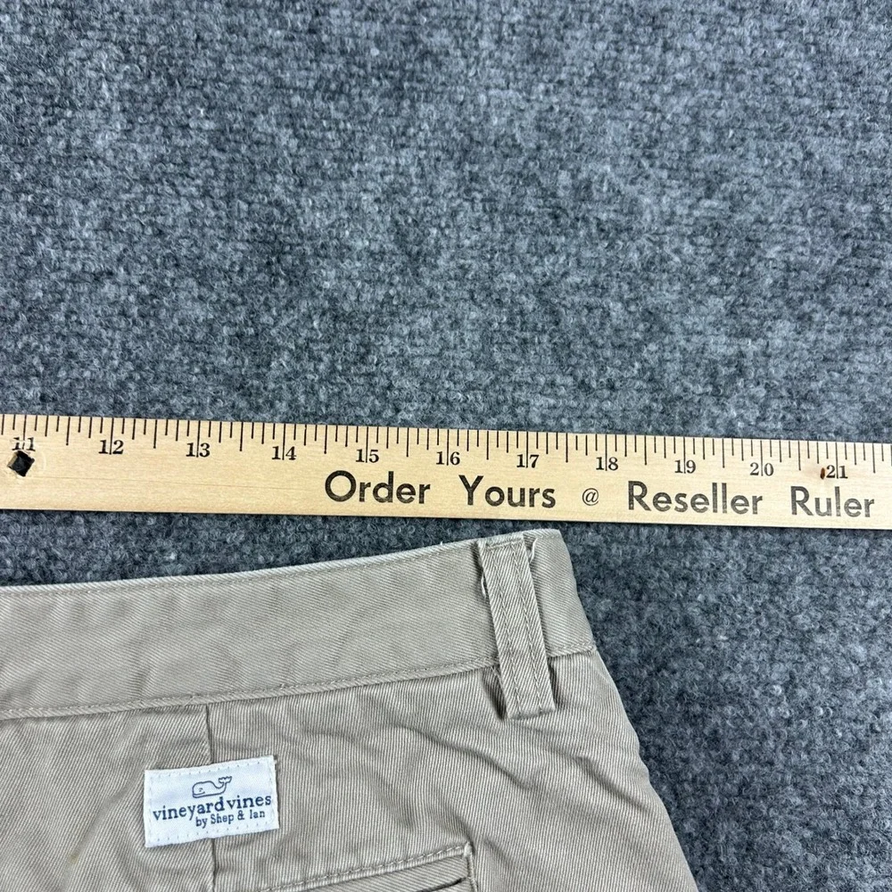 Vineyard Vines Club Short Mens 36 Tan Khaki Chino Cotton Twill Preppy Casual‎